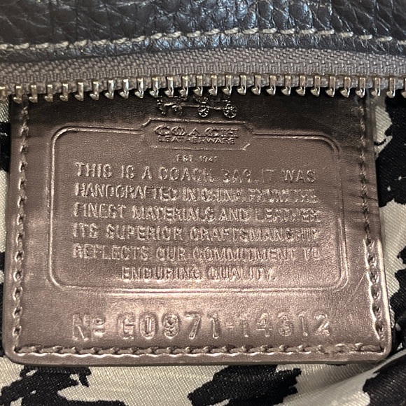 RARE Coach Madison Leather Satchel/ Shoulder Bag #14312 Anthracite - Picture 15 of 16